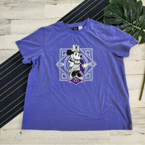 Disney 100th Anniversary Short Sleeve Minnie Mouse T-Shirt Purple Size Large